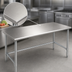 Thumbnail image #3 for Eagle Group Budget Series 48-Inch x 24-Inch Flat Top Work Table with 430 Stainless Steel Top and Galvanized Base