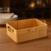 Thumbnail image #3 for American Metalcraft Rectangular Poplar Wood Serving Basket with Handles