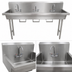 Thumbnail image #3 for BK Resources Three-Station Freestanding 304 Stainless Steel Hand Wash Sink, 72-Inch Wide