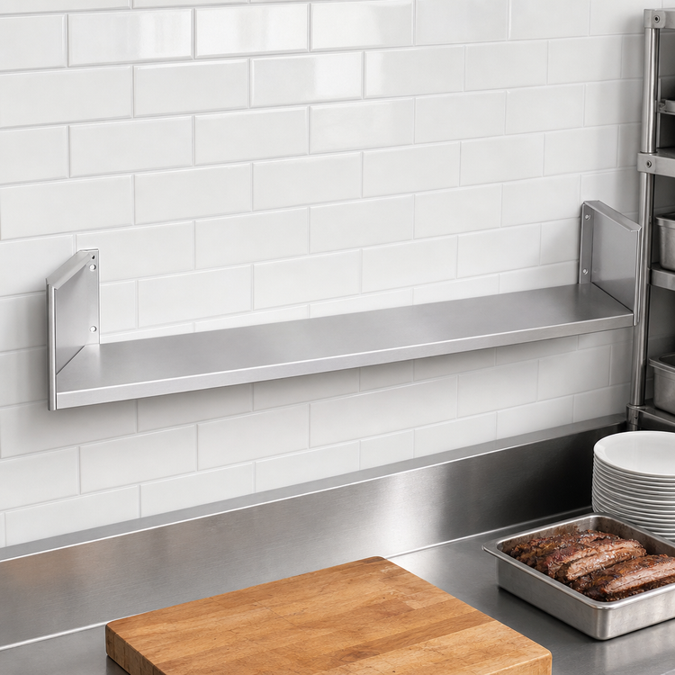 Product image #3 for Duke 67-Inch Stainless Steel Dish Shelf for Carving Boards with Fixed Brackets