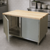 Thumbnail image #3 for BK Resources Dual-Access Hard Maple Wood Top Work Table with Locking Cabinet Base, 60 x 30 x 34-3/4 Inches