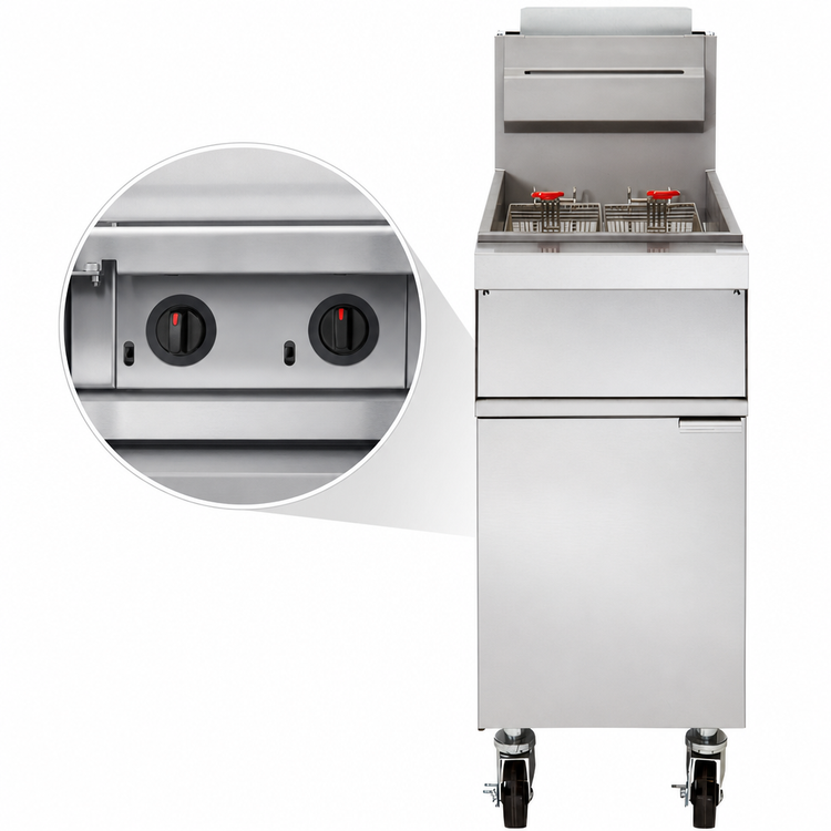 Product image #4 for Vulcan GRM Series 21-Inch Freestanding Gas Fryer, 65-70 lb Capacity, Millivolt Controls