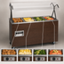 Thumbnail image #3 for Vollrath 2-Series Affordable Portable 4-Well Mobile Hot Food Station with Lights, Walnut Woodgrain, 120/208-240V