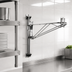 Thumbnail image #3 for Eagle Group Adjustable Post Wire Wall Mount Prepackaged Mid Unit for 24-Inch Shelves, 14-Inch Post, Stainless Steel