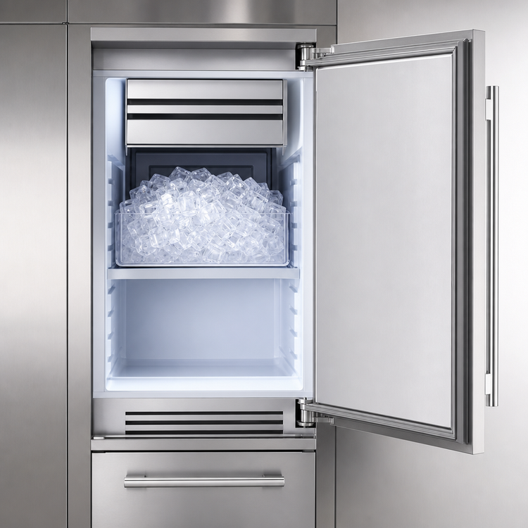 Product image #3 for 36-Inch Upright Refrigerator/Freezer Column with Built-In Ice Maker, Stainless Steel, Right-Hinged