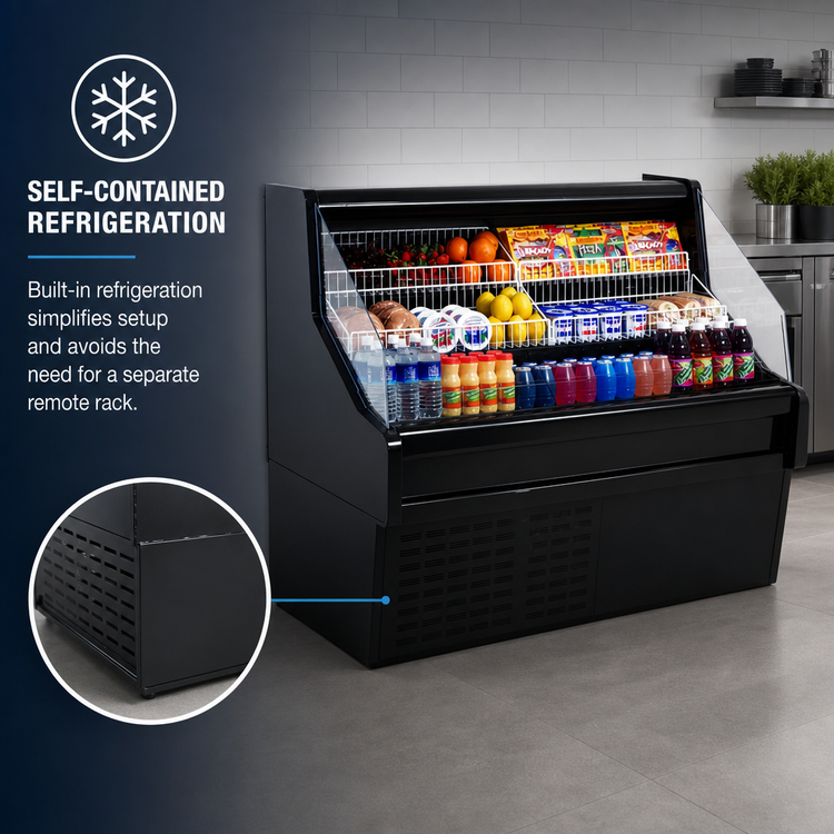 Product image #3 for Howard-McCray Ovation Series 63-Inch Self-Contained Open Merchandiser, Black