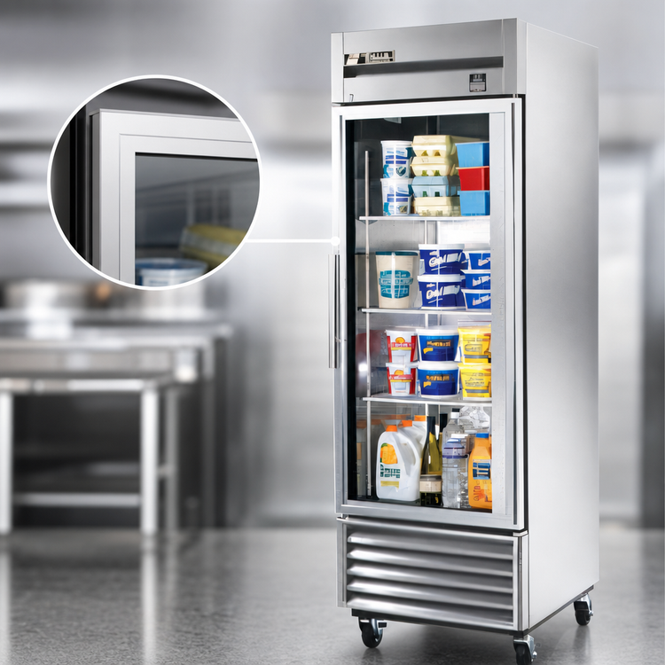 Product image #3 for True One-Section Framed Glass Door Reach-In Display Refrigerator