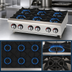 Thumbnail image #3 for Star-Max 36-Inch Standard Countertop Gas Hot Plate with 6 Cast Iron Burners