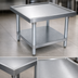 Thumbnail image #3 for John Boos Heavy-Duty Stainless Steel Machine Stand with Adjustable Shelf, 36 x 30 x 20-1/4 Inches