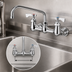Thumbnail image #3 for Krowne Royal Series Low-Lead 8-Inch Center Wall Mount Faucet with 8-Inch Swing Spout