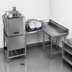 Thumbnail image #3 for Eagle Group Right-Hand Corner Clean Dishtable, 84-Inch Machine-to-Corner x 60-Inch Corner-to-End, 16/430 Stainless Steel
