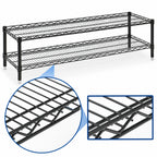 Thumbnail image #3 for Eagle Group QuadTruss FCM1442W 2-Tier Front Case Cantilever Wire Shelving Unit, 42W x 14D x 14H, White Epoxy Steel