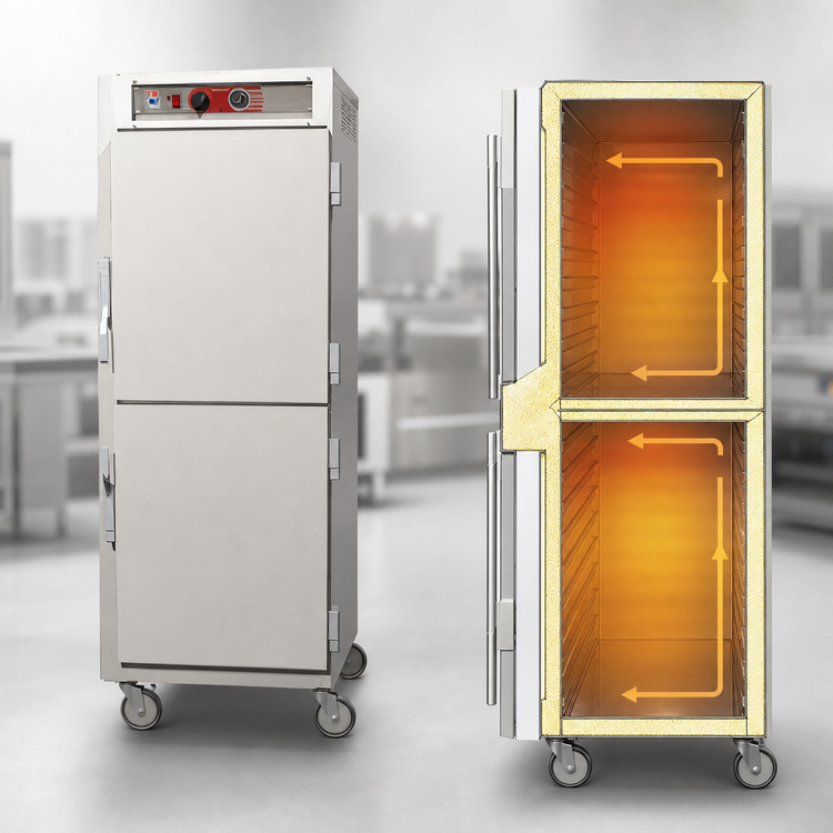 Product image #3 for Metro C5 6 Series Full-Height Mobile Heated Holding Cabinet with Solid Dutch Doors