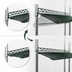 Thumbnail image #3 for Eagle Valu-Gard Green Epoxy Reversible Angled Wire Shelf with Hanger Rails, 48 x 18 Inches