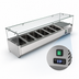 Thumbnail image #3 for KoolMore 59-Inch Refrigerated Countertop Prep Table with 6 1/3-Pan Capacity and Double Tempered Glass Guard