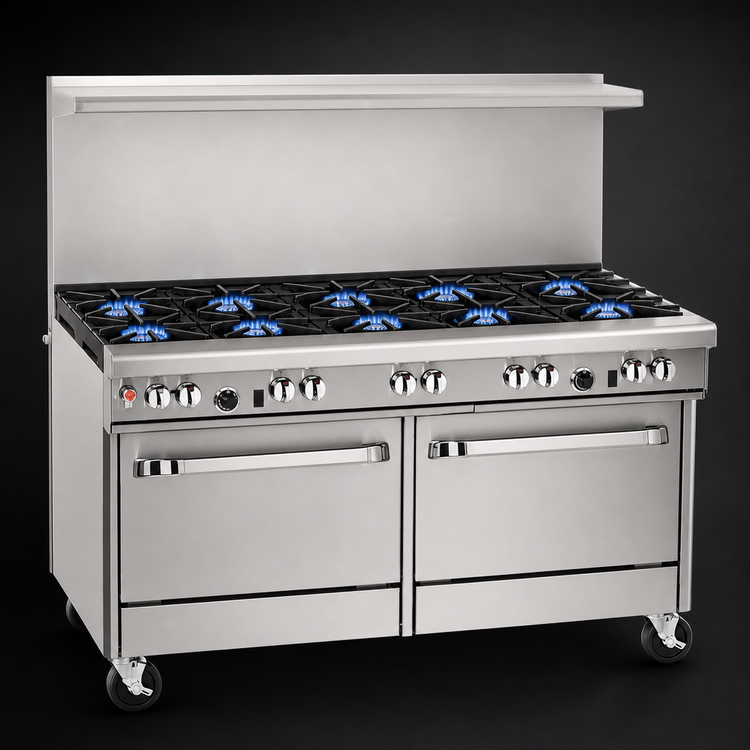 Product image #3 for Southbend Ultimate 60-Inch Commercial Gas Restaurant Range with 9 Open Burners and 2 Cabinets