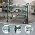 Thumbnail image #3 for Quantum 48-Inch x 21-Inch 3-Shelf Wire Utility Bus Cart with U-Handles and Open Base