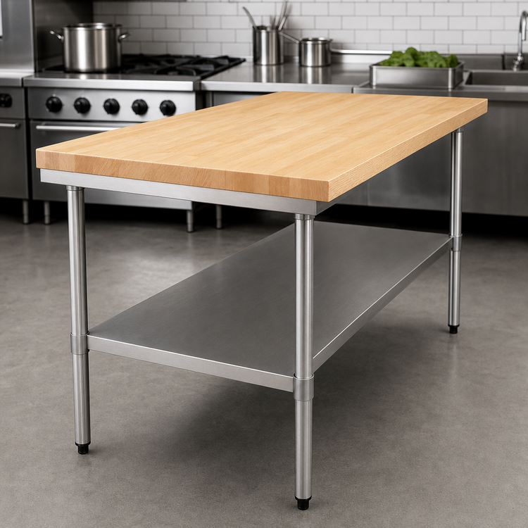Product image #3 for Serv-Ware 72-Inch x 30-Inch Wood Top Work Table