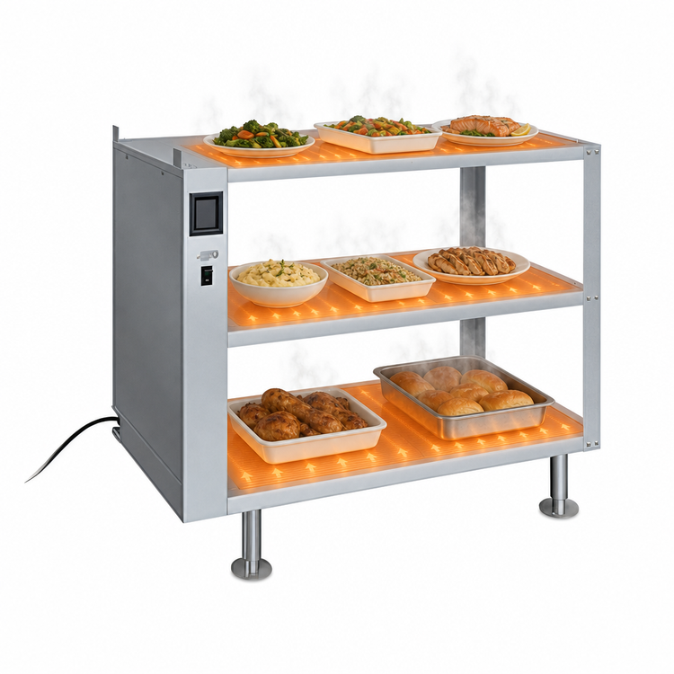 Product image #4 for Hatco Glo-Ray 2-Go 3-Tier Heated Holding Shelf with Touchscreen Controls, 39 x 20 Inch Shelves