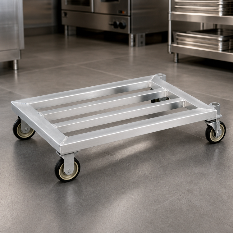 Product image #4 for New Age Mobile Tubular Aluminum Dunnage Rack, 25.75-Inch W x 20-Inch D x 8.25-Inch H, 1000 lb. Capacity