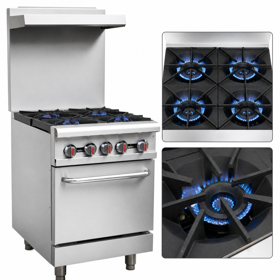 Four Open Burners