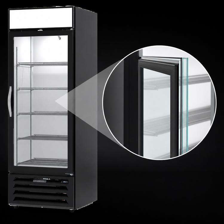 Product image #4 for Beverage-Air MarketMax 27-1/4 in. One-Section Reach-In Glass Door Merchandiser Refrigerator, 19.08 Cu. Ft., Bottom-Mounted, Black