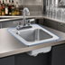 Thumbnail image #3 for Vollrath 13 x 17 Inch Drop-In Self-Rimming Single Bowl Underbar Sink with Gooseneck Faucet and Strainer