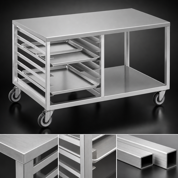 Product image #3 for Channel Manufacturing 48-Inch W x 30-Inch D Aluminum Convection Oven Stand, 29-Inch High