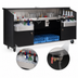 Thumbnail image #3 for Regency Supreme 95-3/4 Inch Wide Black Portable Bar with 2 Ice Bins, Bottle Storage and Stainless Steel Work Top