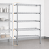 Thumbnail image #3 for EAGLEbrite 5-Tier Add-On Wire Shelving Unit, 60W x 18D x 86H, Zinc Finish
