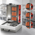 Thumbnail image #3 for Omcan 3-Burner Natural Gas Vertical Broiler / Doner Kebab Machine, 65 lb Capacity