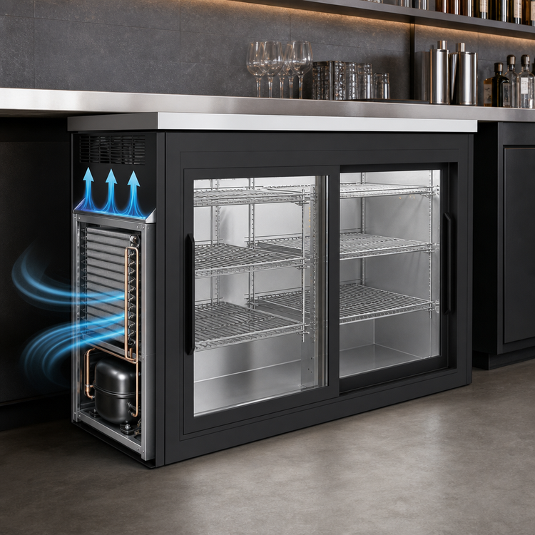 Product image #3 for True Premier Bar 60-Inch Two-Section Sliding Glass Door Refrigerated Back Bar Cooler