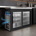 Thumbnail image #3 for True Premier Bar 60-Inch Two-Section Sliding Glass Door Refrigerated Back Bar Cooler
