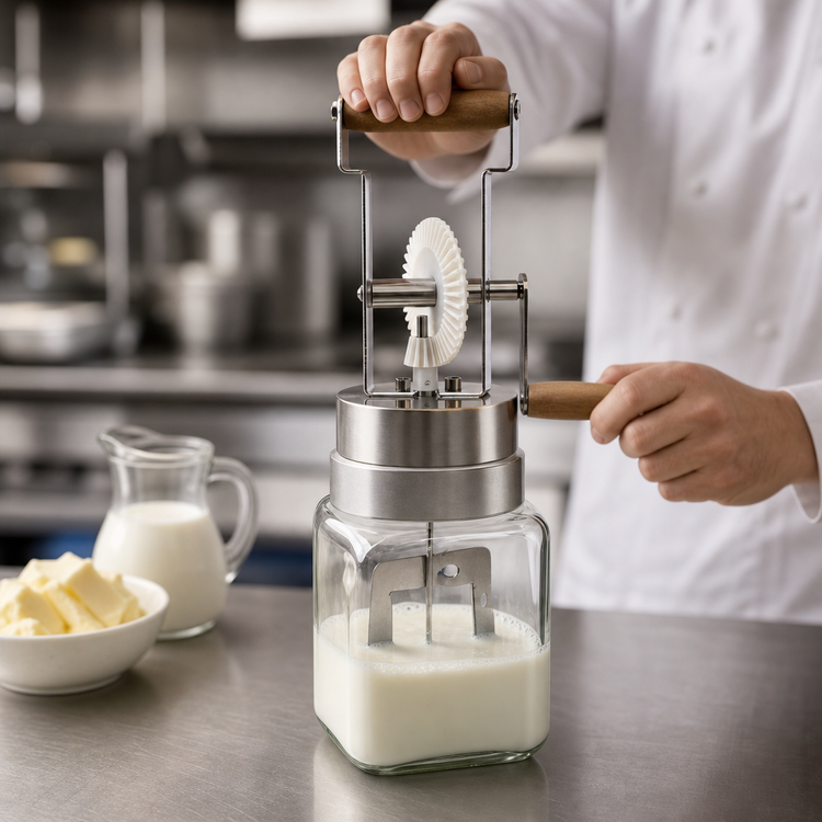 Product image #3 for Louis Tellier Manual Stainless Steel Butter Churn