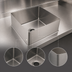 Thumbnail image #3 for Eagle Group Seamless Welded-In Straight Wall Sink, 1 Compartment, 20 x 20 x 12 in., 14 Gauge 304 Stainless Steel