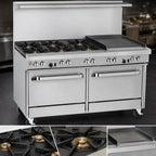 Thumbnail image #3 for Southbend (Middleby) Ultimate 4606AD-2G 60-Inch Commercial Gas Range, 5 Open Burners, 24-Inch Griddle, Standard & Convection Ovens