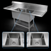 Thumbnail image #3 for John Boos Pro-Bowl 2-Compartment Stainless Steel Sink with Left and Right 30-Inch Drainboards