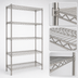 Thumbnail image #3 for Eagle Group 5-Tier Wire Shelving Starter Unit with QuadTruss, Stainless Steel, 48W x 18D x 74H