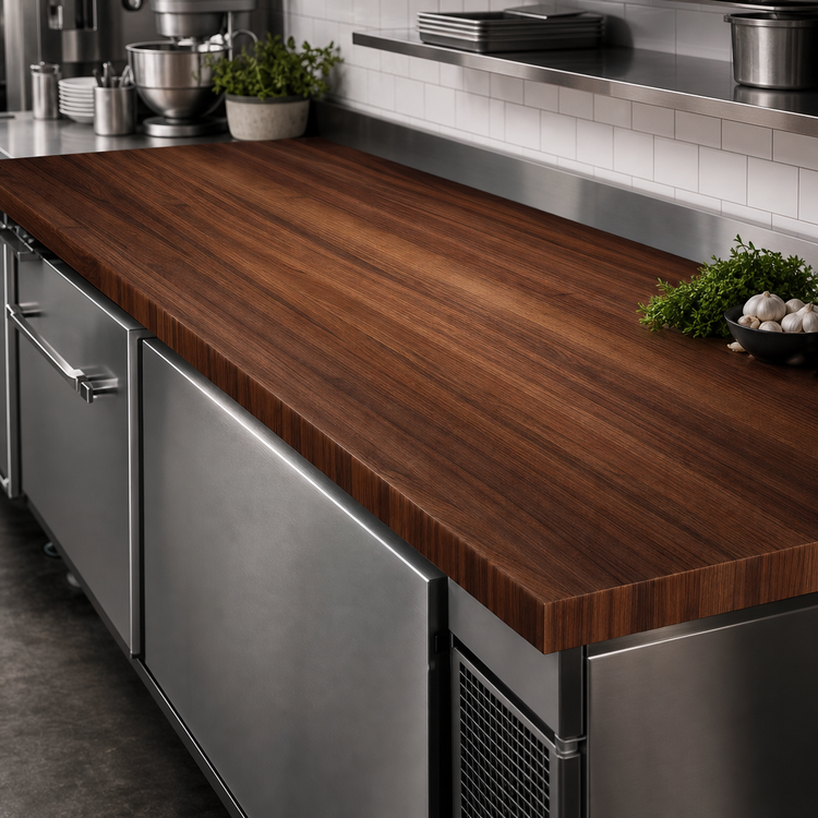 Product image #3 for John Boos Boos Block 84-Inch American Black Walnut Edge Grain Kitchen Countertop, 1-1/2 Inch Thick
