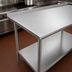 Thumbnail image #3 for John Boos Stallion 84 Inch x 30 Inch Stainless Steel Work Table with 1-1/2 Inch Rear Riser and Undershelf