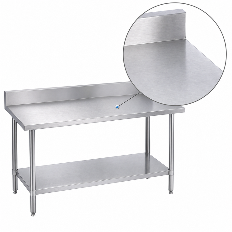 Product image #3 for Duke 30 x 30-Inch Stainless Steel Work Table with 5-Inch Riser and Galvanized Undershelf