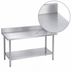 Thumbnail image #3 for Duke 30 x 30-Inch Stainless Steel Work Table with 5-Inch Riser and Galvanized Undershelf