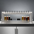Thumbnail image #3 for Micro Matic USA PT4A-14PSSKR Pass-Thru Countertop Glycol-Cooled Draft Beer Tower, 14-Faucet, Dual-Column Polished Stainless Steel