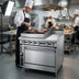 Thumbnail image #2 for Titan JTRH-24B-12WT-36 Heavy Duty Gas Range with 24 Inch Charbroiler, 12 Inch Work Top, and Standard Oven