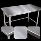 Thumbnail image #3 for John Boos ST4-4860SBK Stainless Steel Flat-Top Work Table, 60"W x 48"D, 14-Gauge Type 300, Stallion Safety Edge