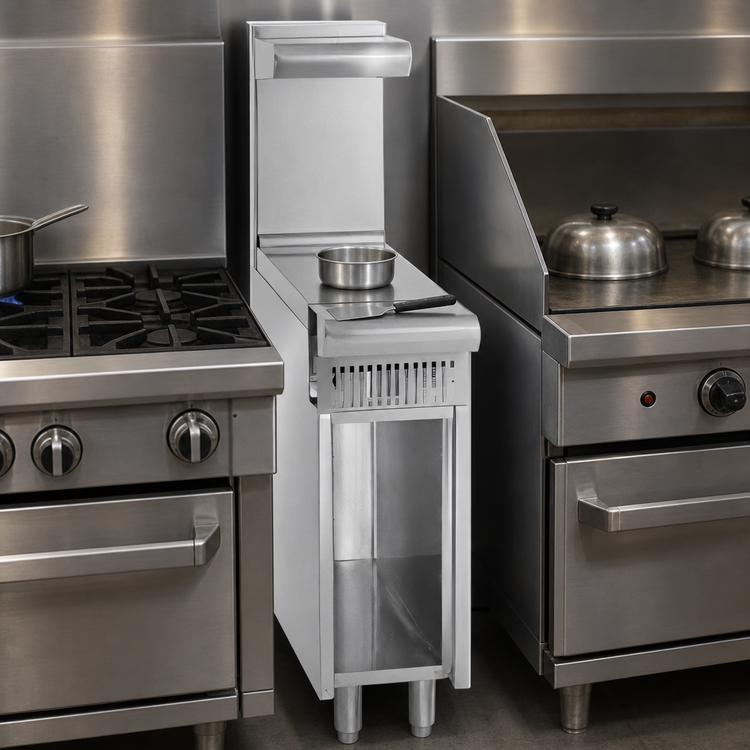 Product image #3 for Imperial Spec Series 12-Inch Heavy Duty Gas Spreader Cabinet with Open Cabinet Base and Bottom Shelf