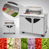 Thumbnail image #3 for Turbo Air Super Deluxe 48 1/4-Inch Two-Section Clear Top Refrigerated Sandwich/Salad Prep Table with 8-Pan Opening