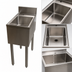Thumbnail image #4 for BK Resources Underbar Stainless Steel Dump Sink with 1 Compartment and 10 Inches Wide x 14 Inches Front-to-Back x 6 Inches Deep Bowl