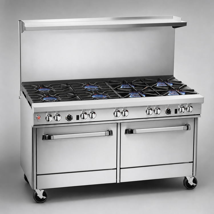 Product image #3 for Southbend Ultimate 60-Inch Gas Restaurant Range with 8 Open Burners, Standard Oven, and Convection Oven