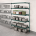 Thumbnail image #4 for Metro Super Adjustable Super Erecta Add-On Wire Shelving Unit, 48W x 18D x 74H, 5 Shelves, Green Epoxy-Coated